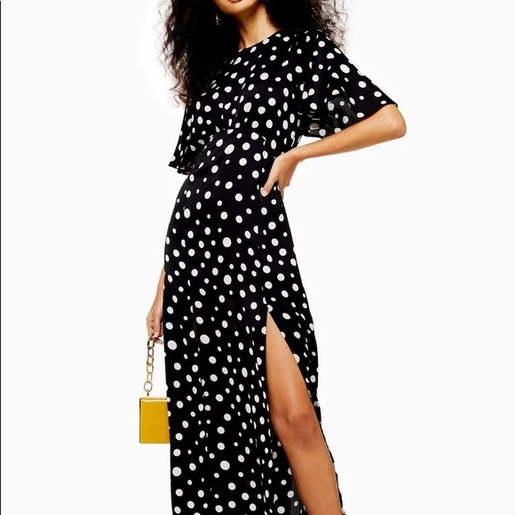 BNWOT Topshop AUSTIN Polka Dot Print Angel Sleeve - Picture 2 of 2